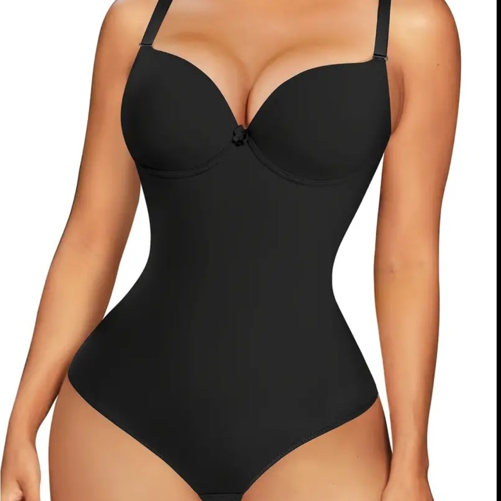 Brand new with tax black bodysuit, slimming size large